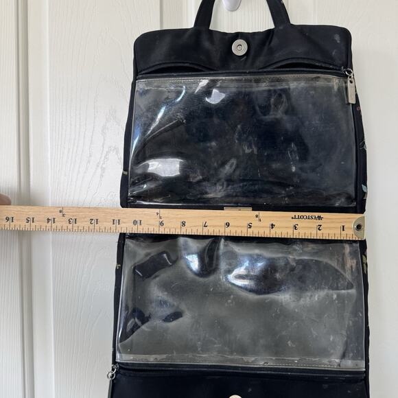 Vintage Neiman Marcus Collection Embroidered Travel Toiletry Bag Make Up Case - Picture 5 of 12